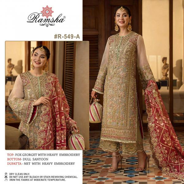 Ramsha R 549 Nx Festive Georgette Designer Pakistani Suit Collection